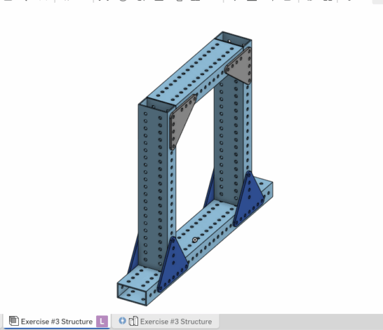 CAD of a structure made using Onshape